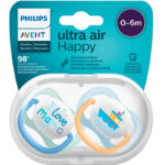 پستانک ارتودنسی  اولترا ایر0-6 ماه طرح آی لاو ماما اونت Avent