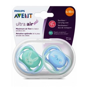 پستانک 6-18 ماه اولترا ایر طرح خرگوش اونت Avent