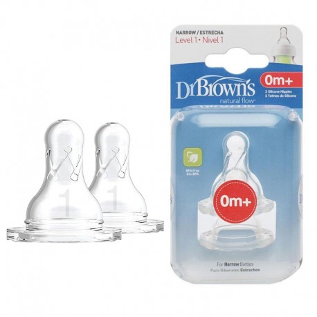 سر شیشه باریک دو عددی +0 ماه دکتر براونز DR.Brown's