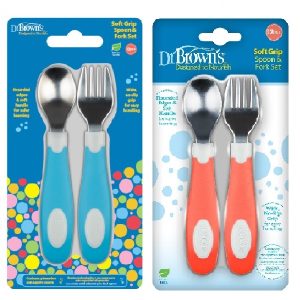 قاشق و چنگال استیل کودک دکتر براونز DR.Brown’s