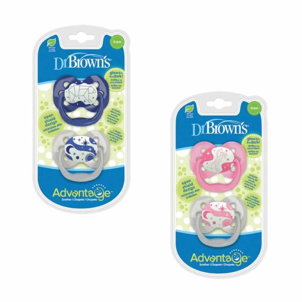 پستانک شبتاب 0-6 ماه 2 عددی دکتر براونز DR.Brown’s