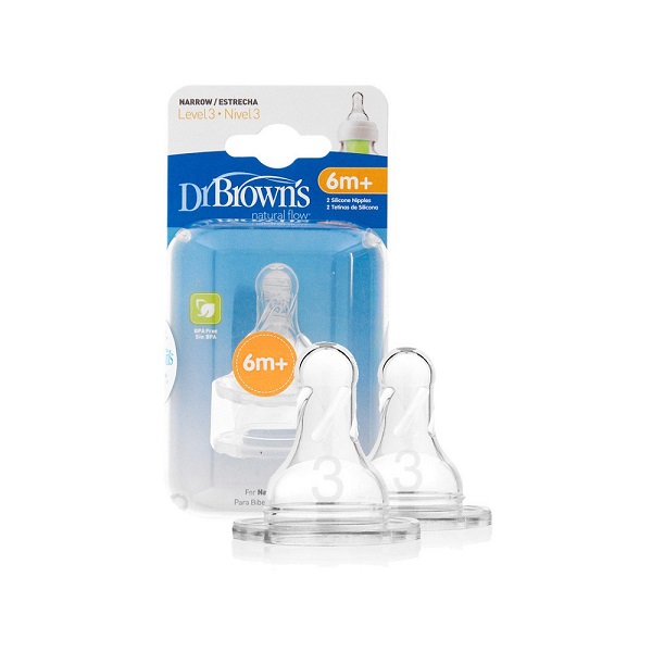 سر شیشه باریک دو عددی +6 ماه دکتر براونز DR.Brown's