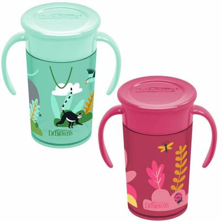 لیوان 360 درجه 300 میل دسته دار دکتر براونز DR.Brown's