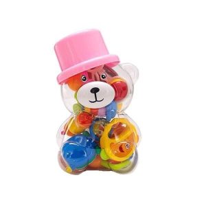 پک جغجغه 10 عددی نوزاد خرس کلاه کج Biai toys