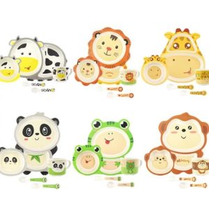 ظرف غذا پنج تکه بامبو برند تبلوار