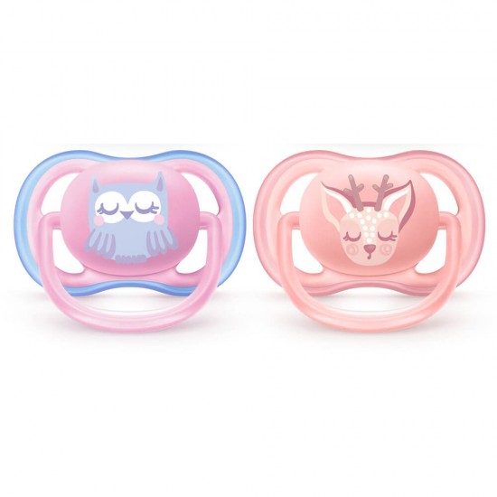 پستانک ارتودنسی اولترا ایر 0-6 ماه طرح جغد اونت Avent