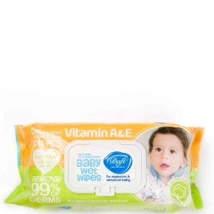 دستمال مرطوب کودک مدل SENSETIVE بسته ۱۰۰ عددی دافی