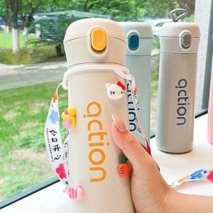 فلاسک استیل نوزاد و کودک (ماگ سفری) مدل دکمه ای 500 میلی لیتر