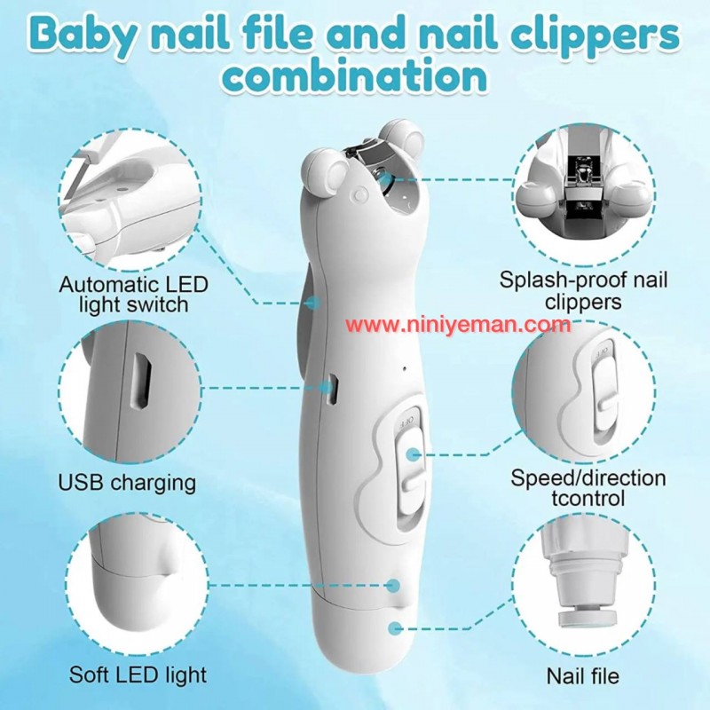 سوهان برقی و ناخن گیر 2 کاره کودک