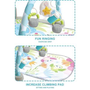 تشک بازی موزیکال و چراغ دار نوزادی دارای پیانو و ریموت کنترل طرح حیوانات جنگل