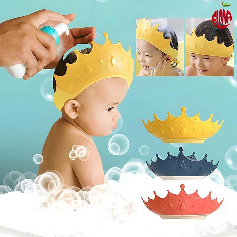 کلاه حمام سیلیکونی نوزاد طرح تاج