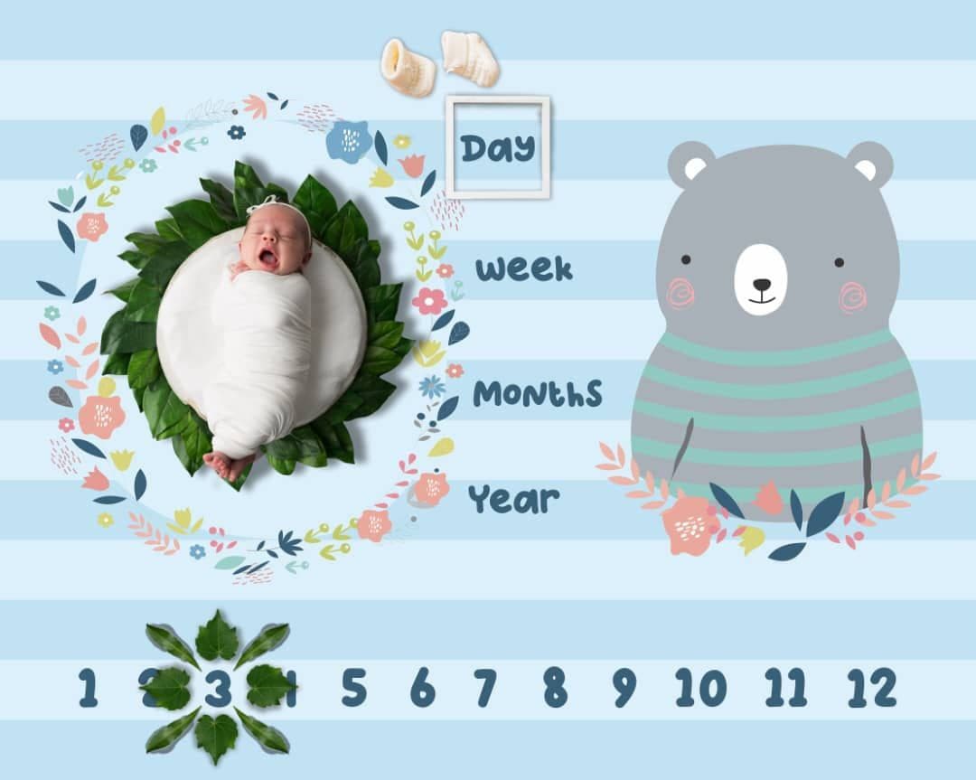 پارچه ماهگرد نوزاد الپی کیدز LPKids