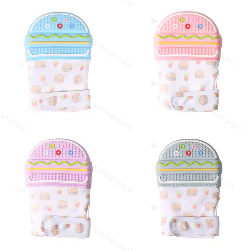 دستکش دندانگیر نوزاد طرح همبرگر