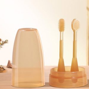 ست مسواک انگشتی با ماساژور لثه طرح هی اور شی He or she