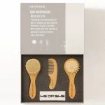 شانه و برس 3 تکه با الیاف طبیعی هی اور شی heorshe