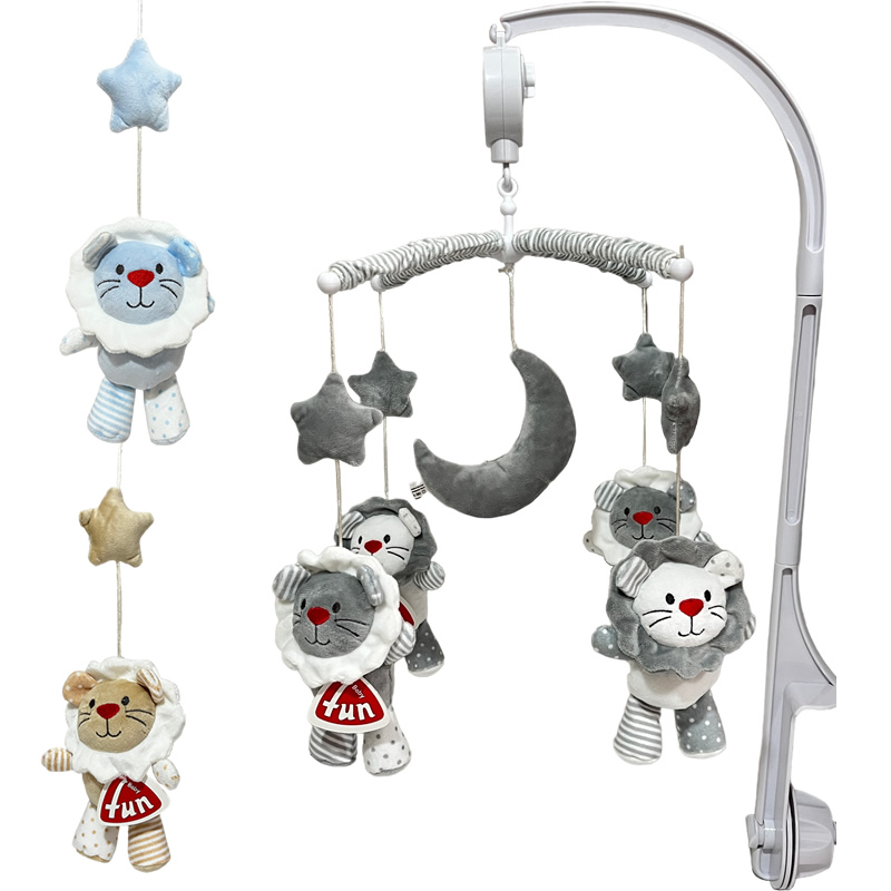 آویز تخت نوزاد موزیکال کوکی طرح شیر بیبی فان Baby Fun