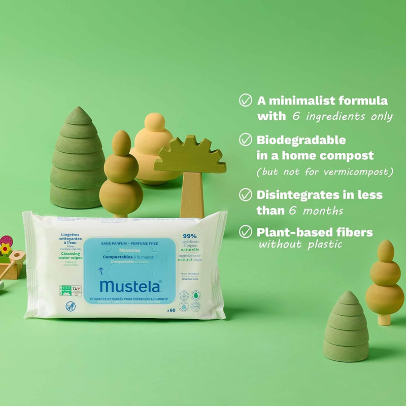 بررسی مزایا و معایب دستمال مرطوب نوزاد بر پایه آب موستلا Mustela