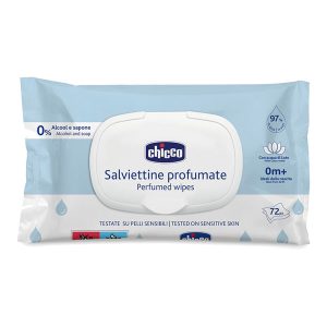 دستمال مرطوب 97% آب کودک چیکو Chicco Salviettine Profumate بسته 72 عددی