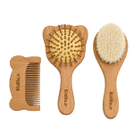 ست برس و شانه چوبی کودک Kidilo مدل Natural Care