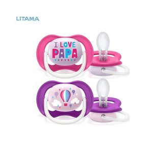 پستانک  ارتودنسی  اولترا ایر 6-18 ماه طرح آی لاو پاپا اونت Avent