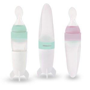 سرلاک خوری سیلیکونی قاشقی 90 میل برند کیکابو Kikkaboo