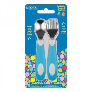 قاشق و چنگال استیل کودک دکتر براونز DR.Brown’s