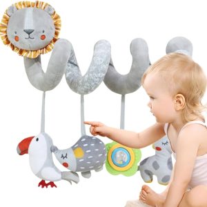 آویز مارپیچ تخت و کریر فیل ، خرگوش و شیر طوسی