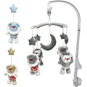 آویز تخت نوزاد موزیکال کوکی طرح شیر بیبی فان Baby Fun