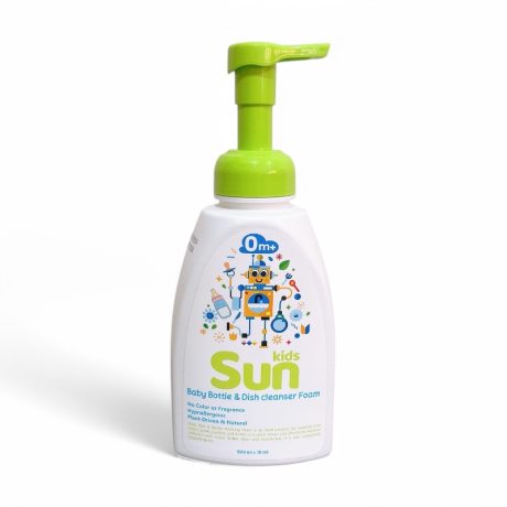 بررسی فوم شوینده شیشه شیر و ظروف سان کیدز Sun Kids