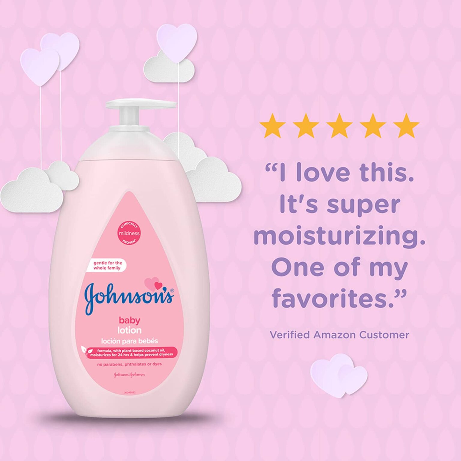 بررسی لوسیون بدن حاوی روغن نارگیل جانسون